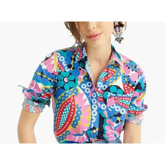 J.Crew classic fit boy shirt in Kaleidoscope Ratti 4 - Picture 7 of 9